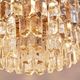 Large ceiling chandelier in gilded brass and glass Palazzo J.T. Kalmar, 1950s
