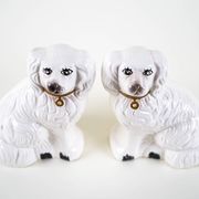 Ceramic dog figurines, English style, 1970s, made in England
