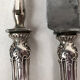Leg service cutlery, silver punch Minerva