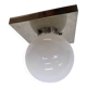 Chrome and glass Bauhaus ceiling lamp / flushmount, 1930s