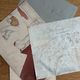Paintings set of 4 drawings by Ed. Pannetier (1884-1965) Provence Côte d'Azur