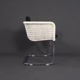 Tecta D43 White Cantilever Chairs, 1980s, Set of 4