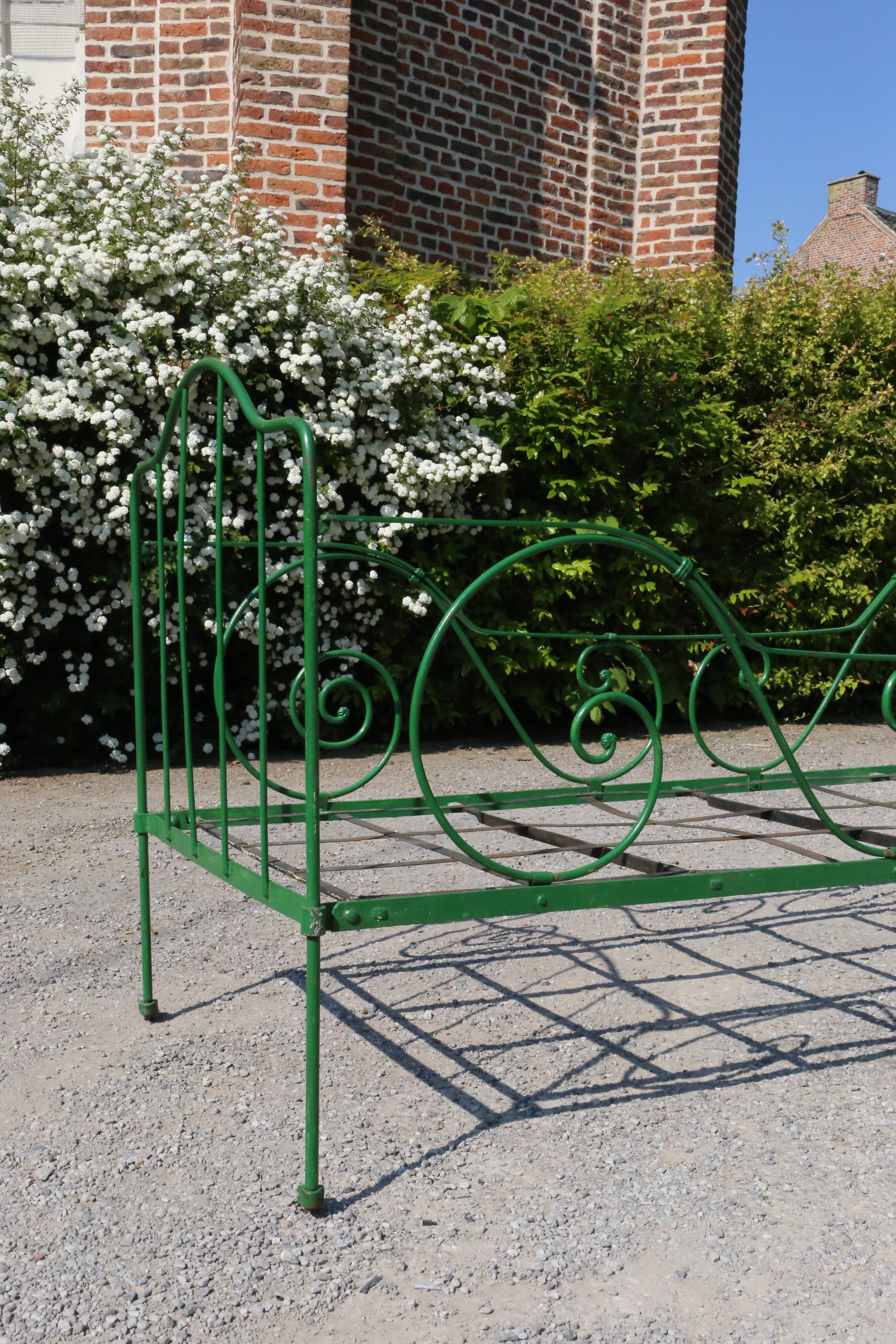 Antique metal bed, vintage