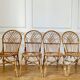 4 chaises en rotin vintage