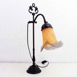 Gooseneck lamp with Vianne glass paste tulip