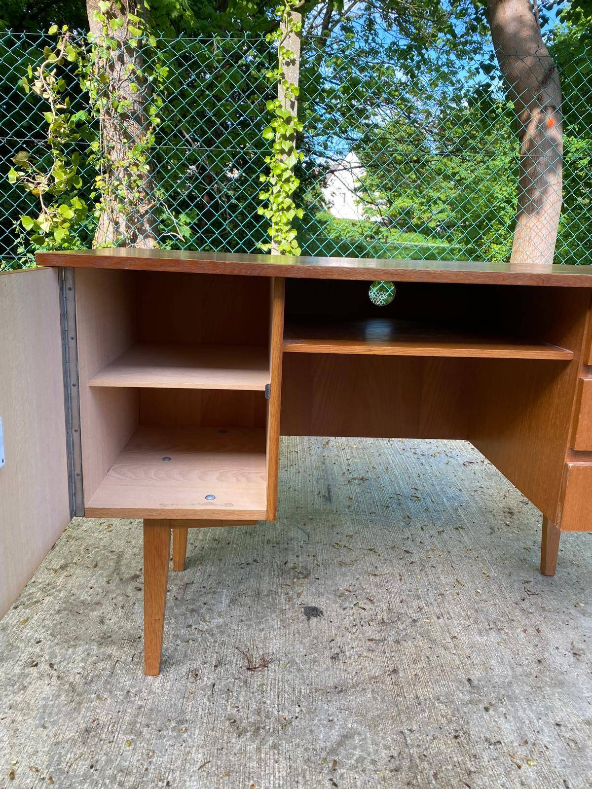 Scandinavian wooden desk from the 50s/60s, 120cm