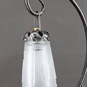 Wrought Iron Lamp, "Vine", Muller Frères Lunéville, Art Deco, c. 1930