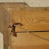 Antique wooden mirror with gilded stucco 65x83cm