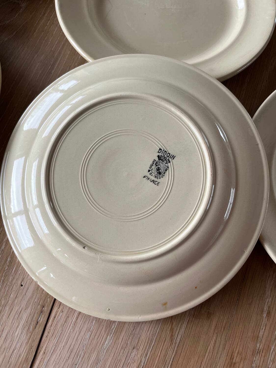 8 very old dinner plates Digoin & Sarreguemines