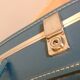 Blue vintage flight attendant suitcase, 60s - 70s