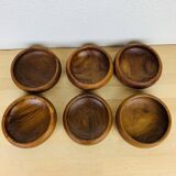 7 Scandinavian Danish teak bowls from the 60s