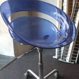 Fauteuils Design à roulettes reglables cristal bleu