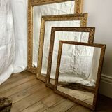set of 4 mirrors in wood and gilded stucco early 20th century
