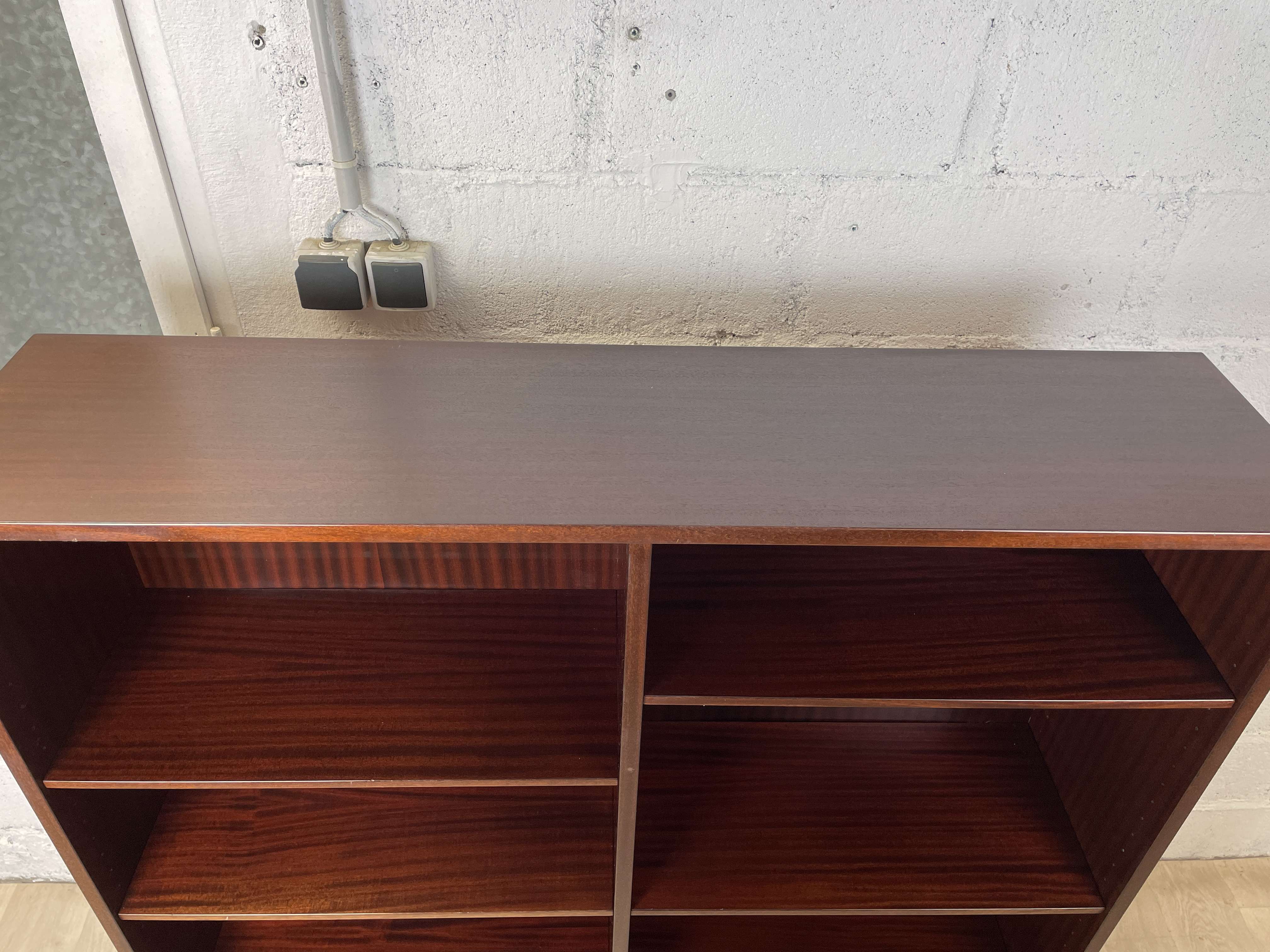 Omann Junior Scandinavian Vintage Mahogany Library, 60s