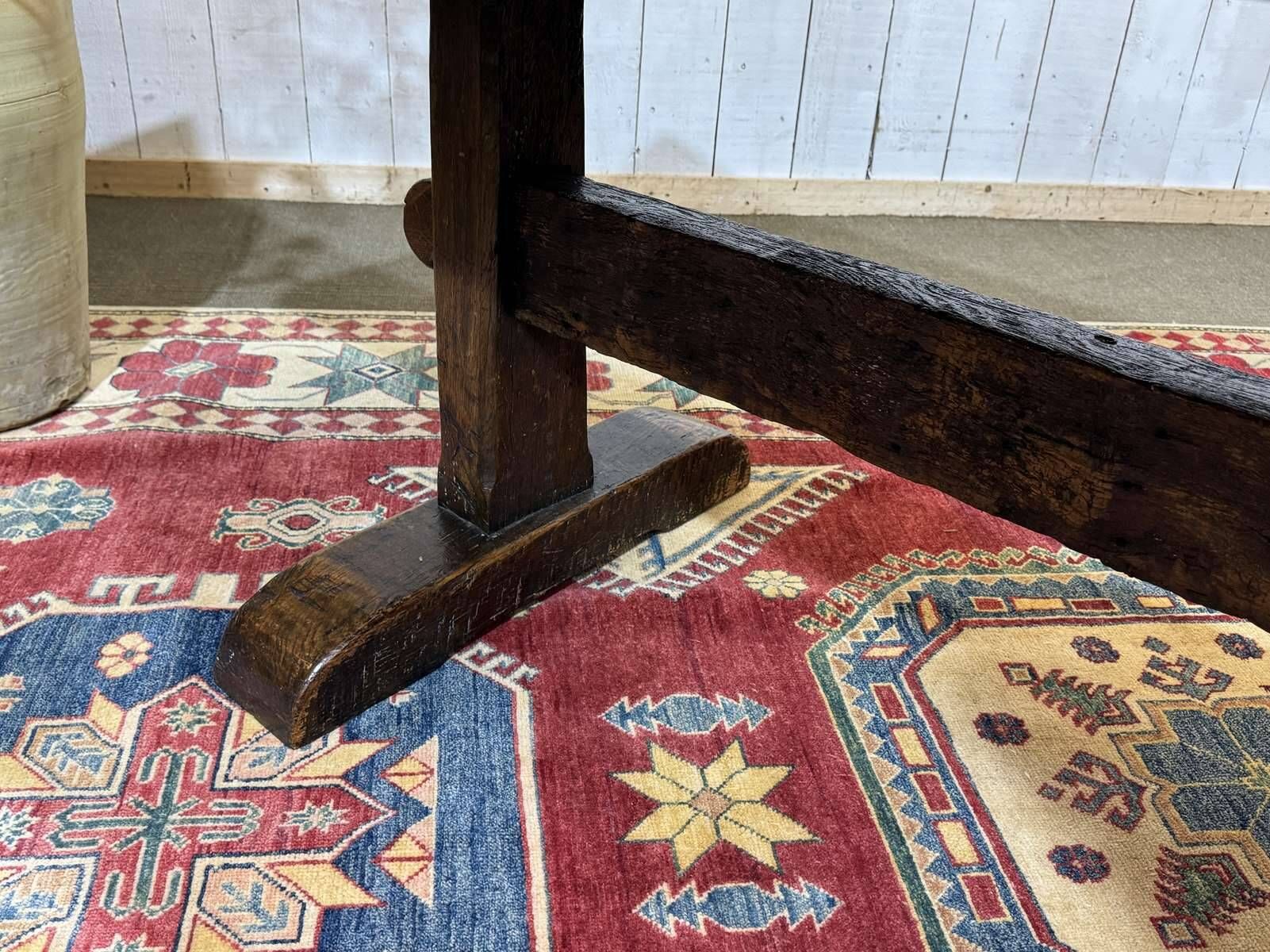 Table monastère anglaise en chêne XIXème
