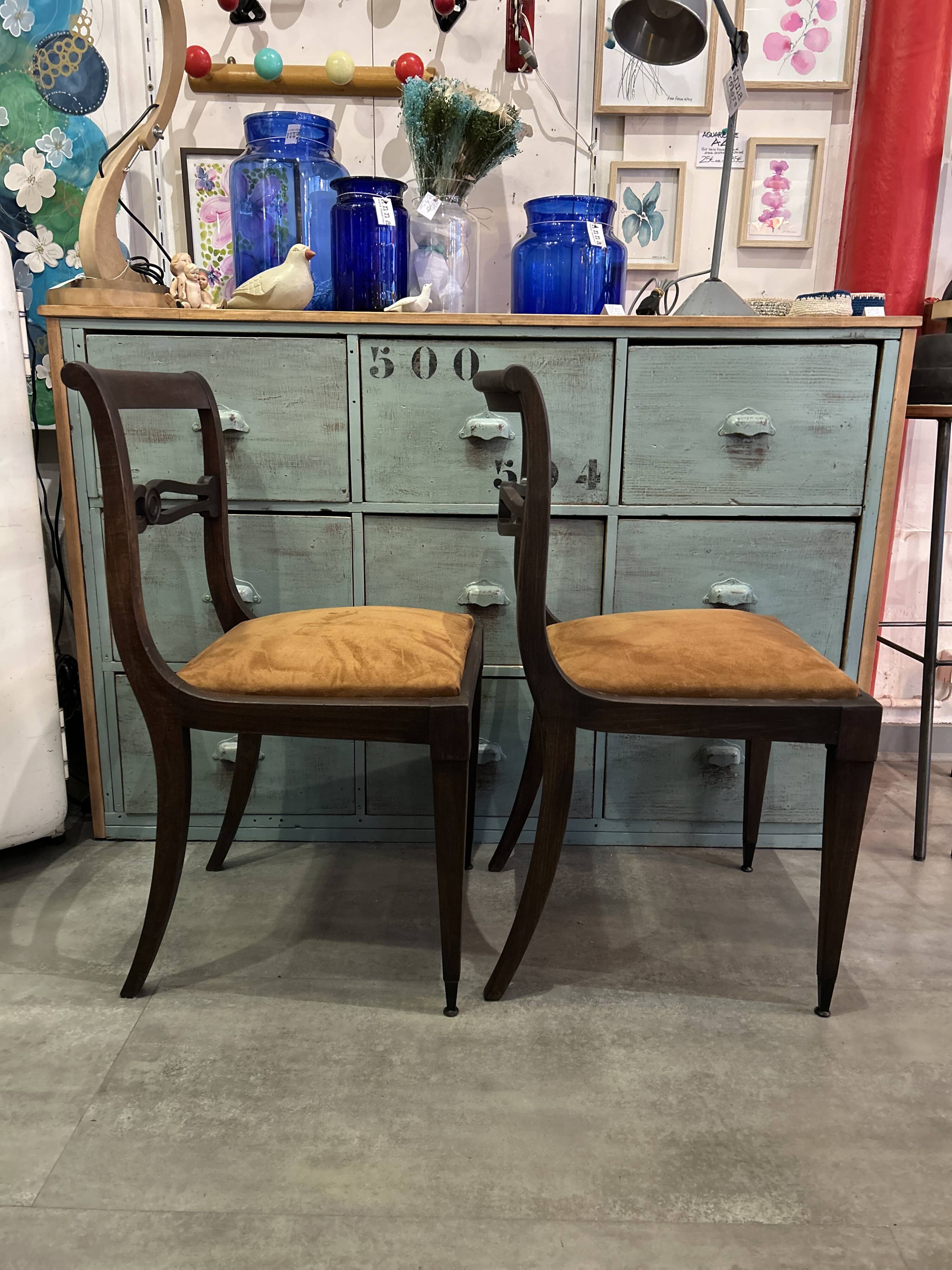 Pair of Regency style chairs from the 1940s.