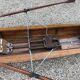 Old flat-bottomed mahogany canoe "Lake Enghien" 1930s/40s