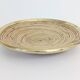Round rattan and brass bowl, Italy 1970s, Gabriella Crespi style