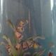 Blue enamelled coffee maker floral pattern