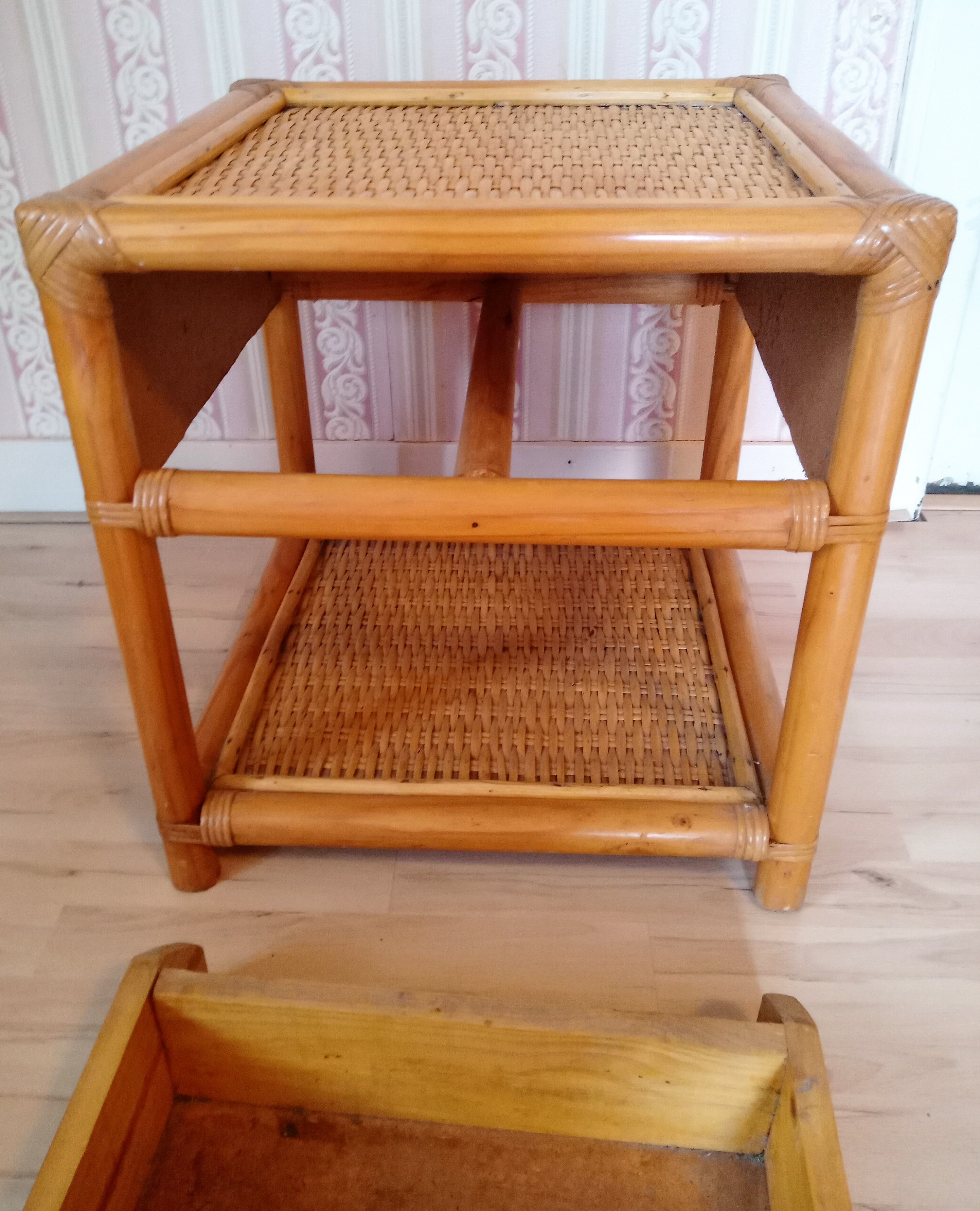 Rattan nightstand