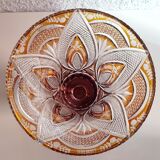 Bohemian glass vase. Czech Republic 1980s.