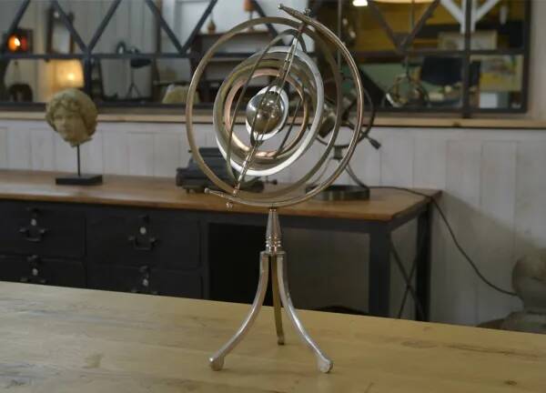 Astrolabe en laiton nickelé 1930’s