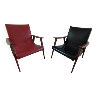 Fauteuil scandinave vintage années 70