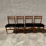 Set of 4 Scandinavian style teak chairs
