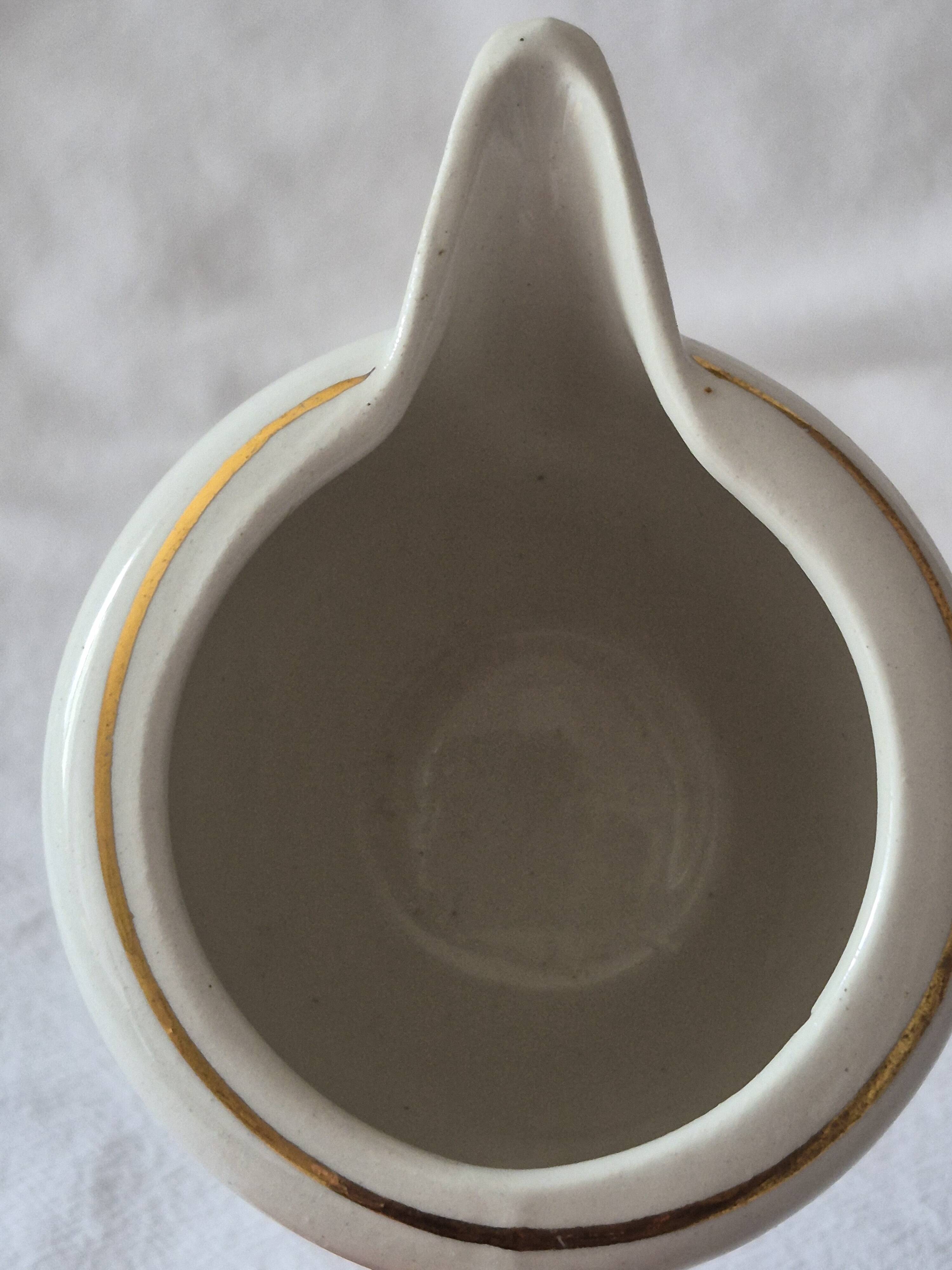 Cream jug half-porcelain Lunéville Keller and Guerin A586