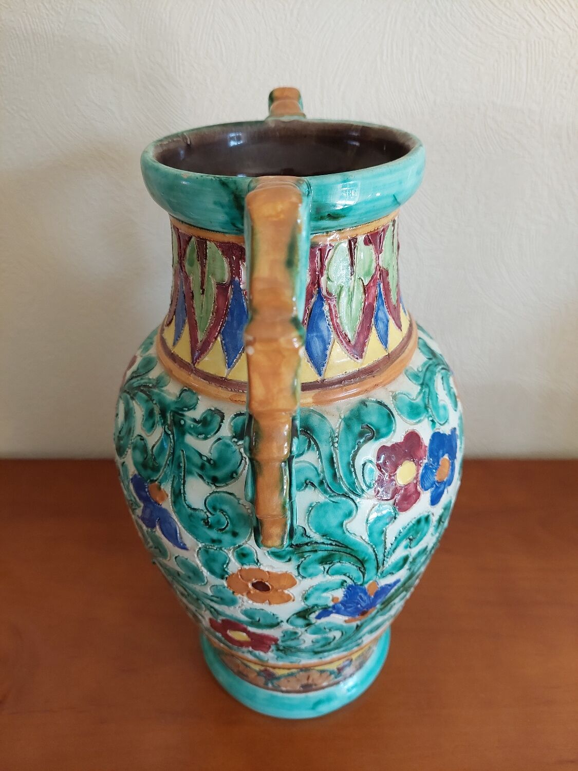 Large earthenware vase from Monaco Cerart 1950 1960