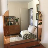 Venetian mirror art deco pink 77x101cm