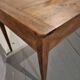 Antique French oak dining table with pine top – 19th century