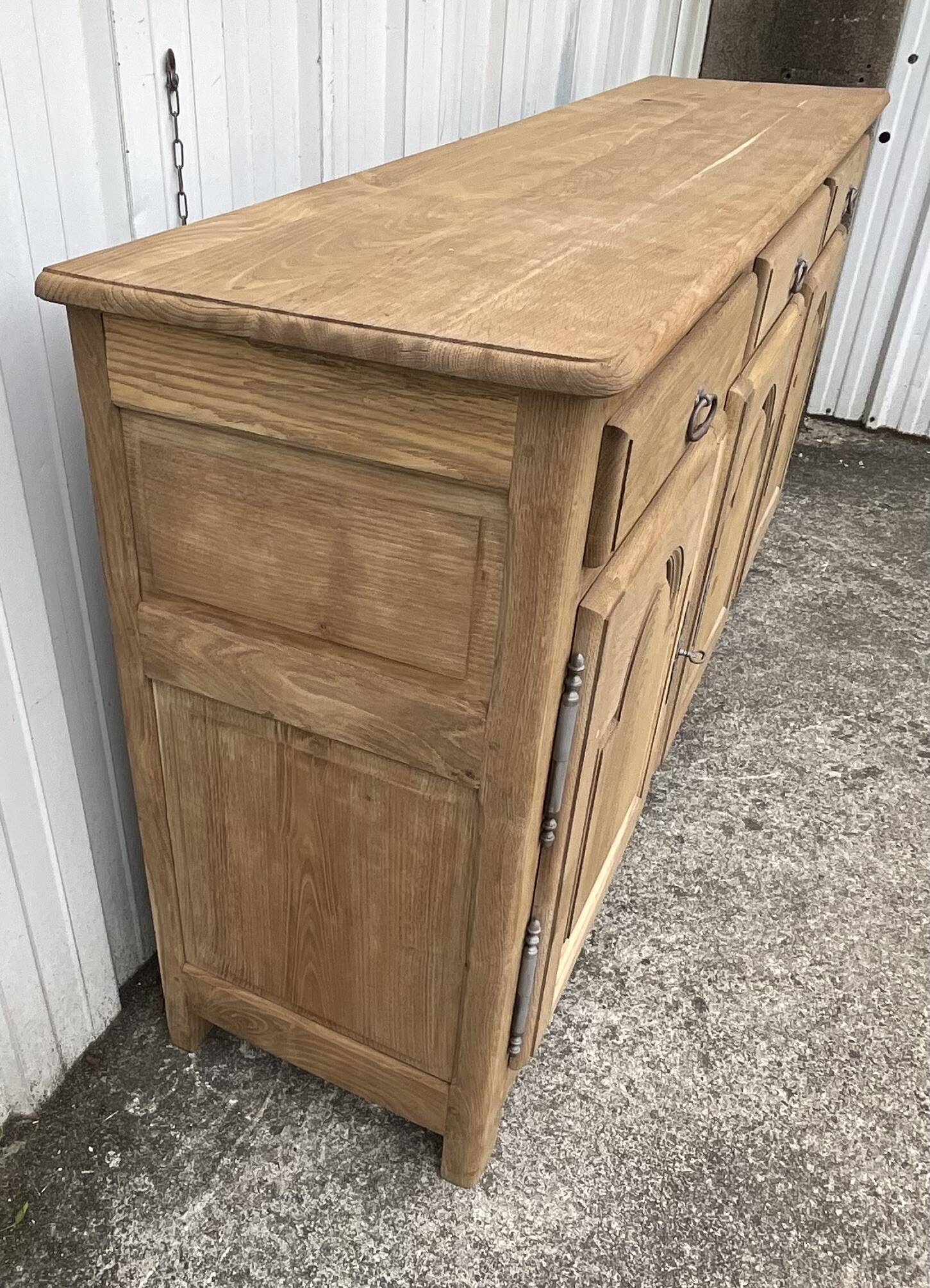 Solid Oak Sideboard Mid 20th Century