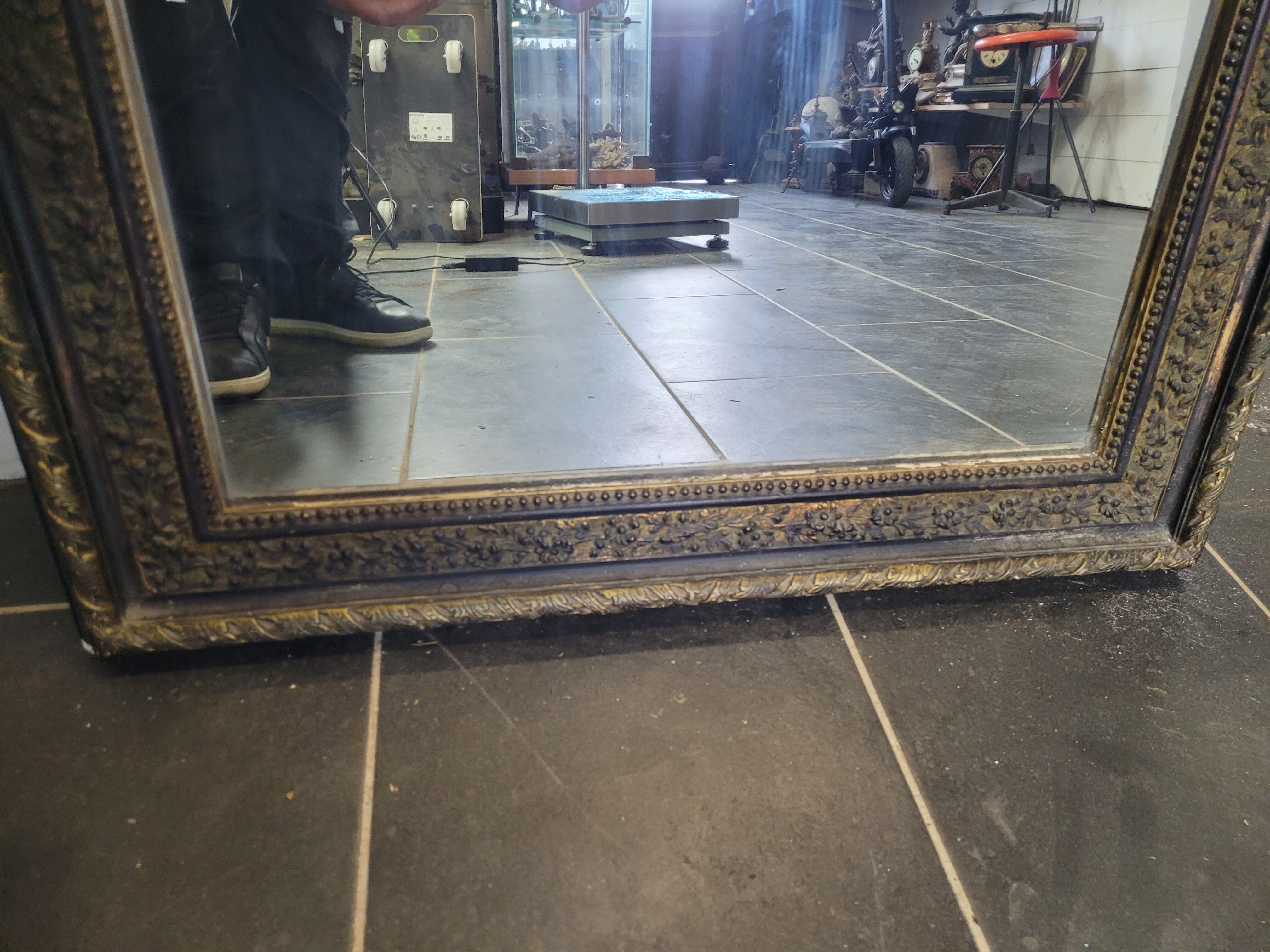 Old mirror Napoleon III, 101×74cms