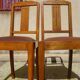 Matching set of 1 bridge armchair and 2 Art Deco chairs.