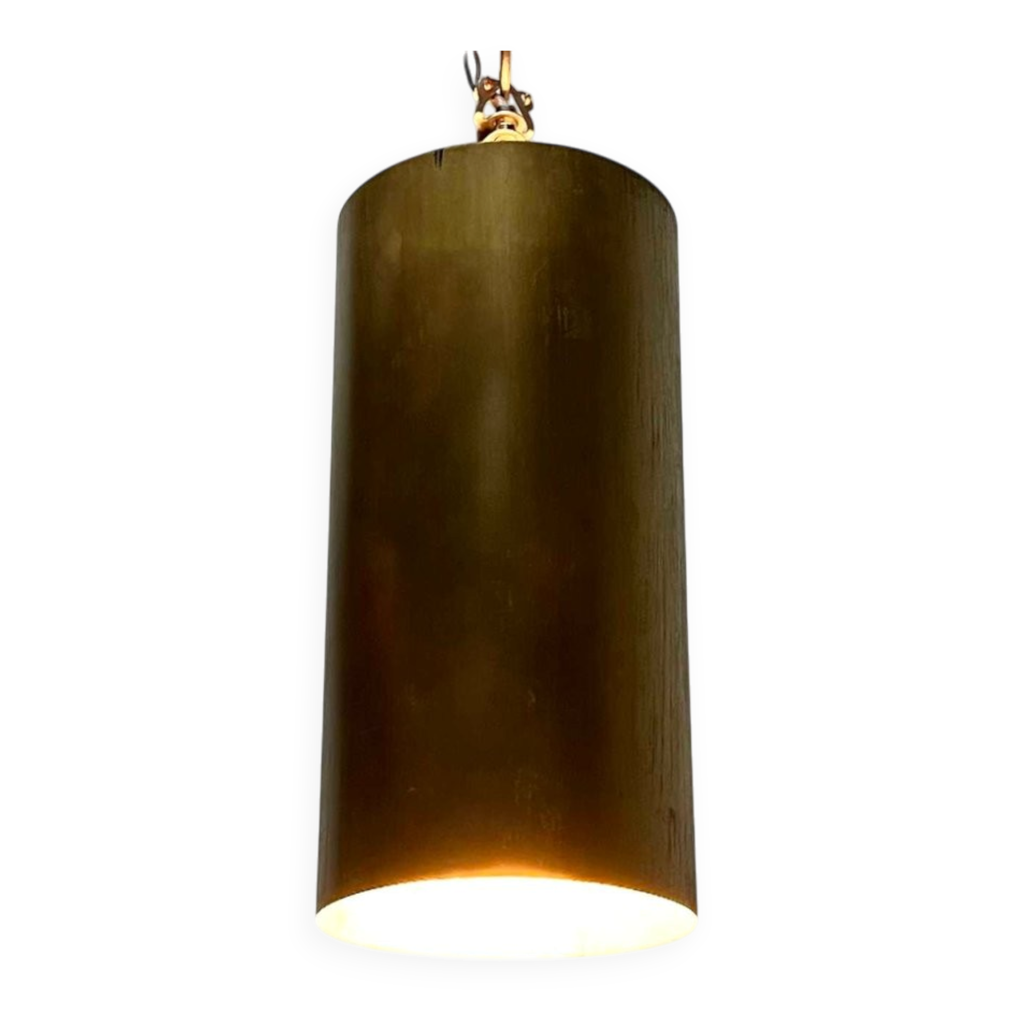 Brass tube pendant lamp in mid-century style, 1960s.