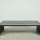 Vintage handmade wide SLATTED bench / side table, Netherlands 1970s