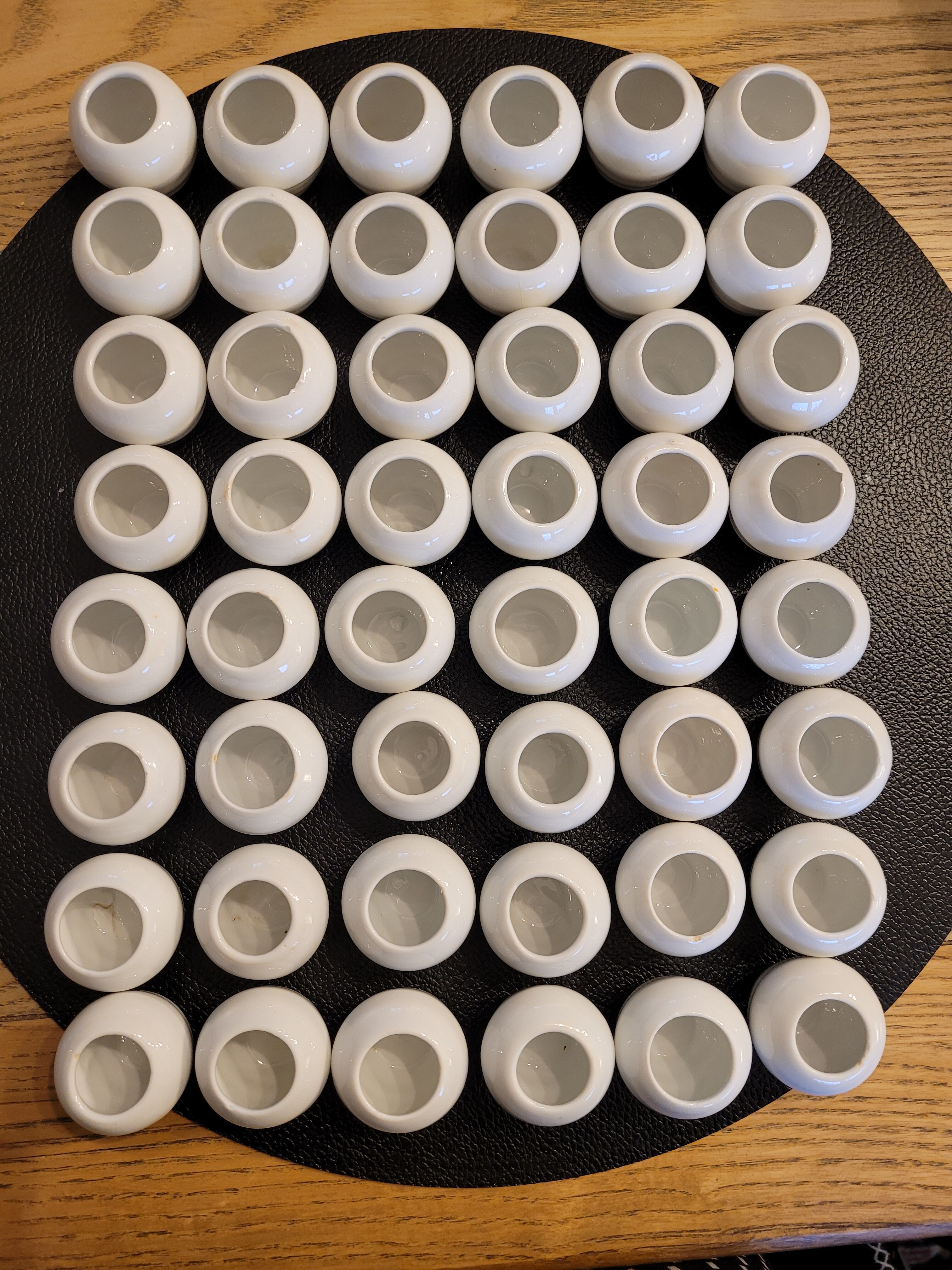 Snail service, set of 48 porcelain shells
