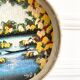 Painted tray basket for wall decoration