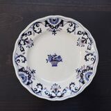 Antique Longchamp ironstone plate – Rouennais model