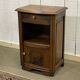 1950s Art Deco oak bedside table