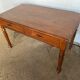 Solid oak desk with 2 drawers feet turned