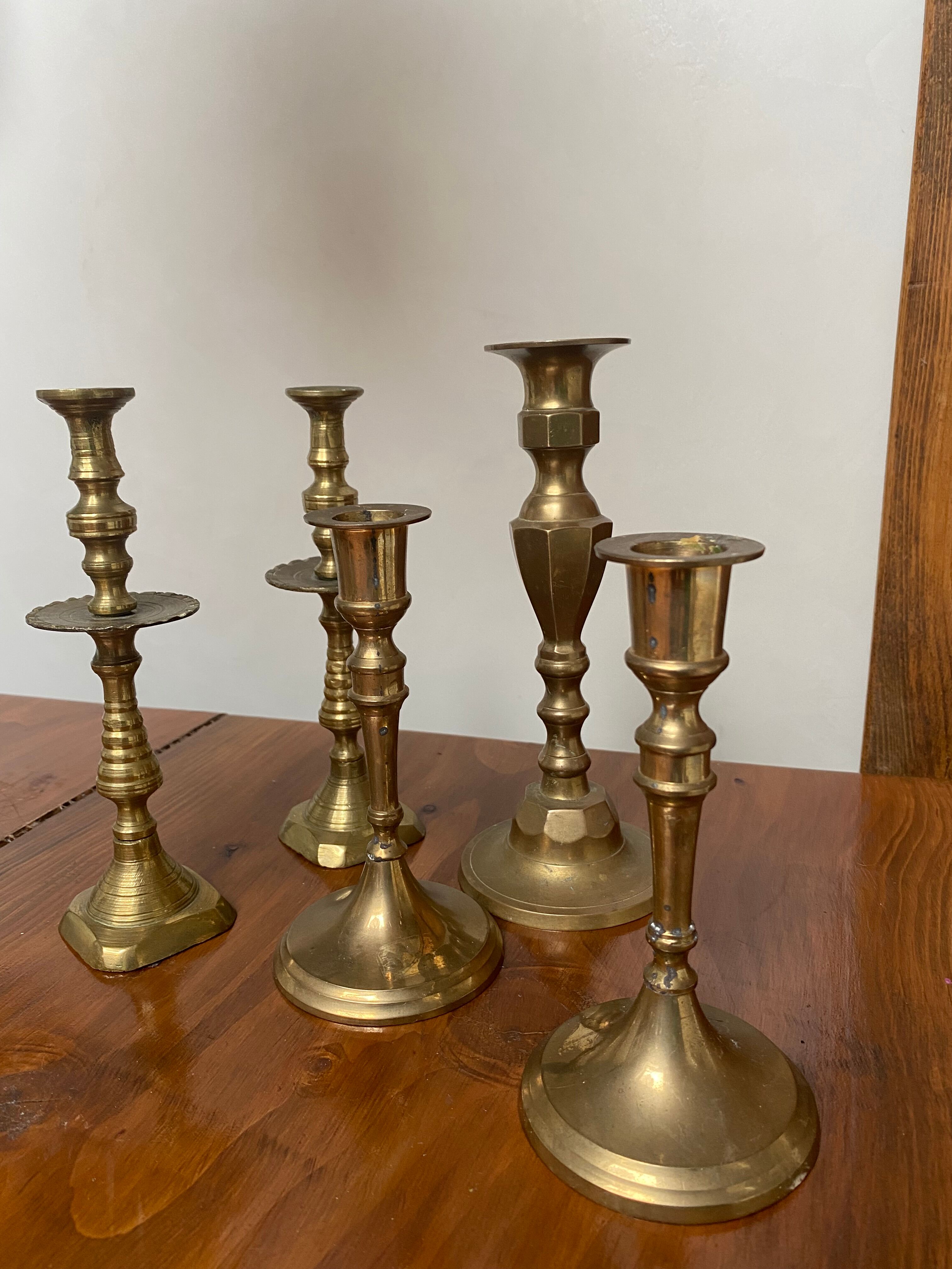Brass candle holders