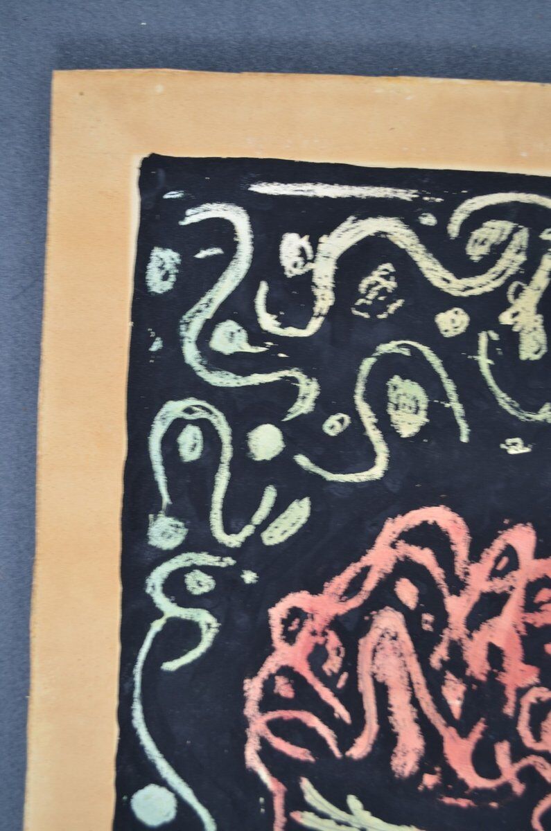 Guillain Siroux, Pink Face, mixed technique, 1950s