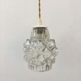 Vintage molded glass pendant lamp