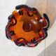 Fiery amber Murano centerpiece