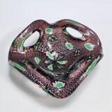 Brown Murano Glass Ashtray / Catchall by Fratelli Toso with Murrines