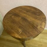 Louis XVI style pedestal table in walnut and walnut veneer