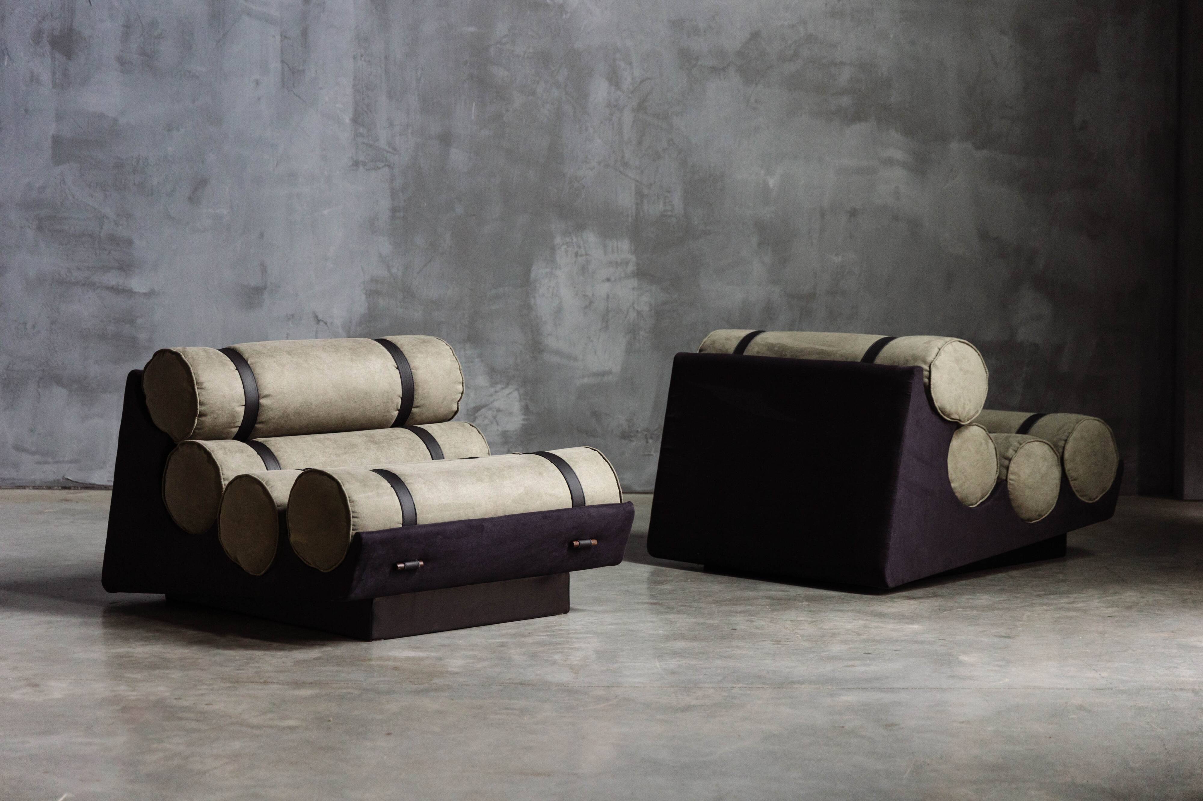 Mid-Century Cylindrical Lounge Chair, Brazil, 1970s