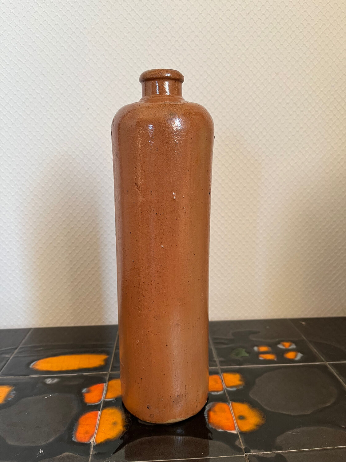 Vintage MKT ocher stoneware bottle
